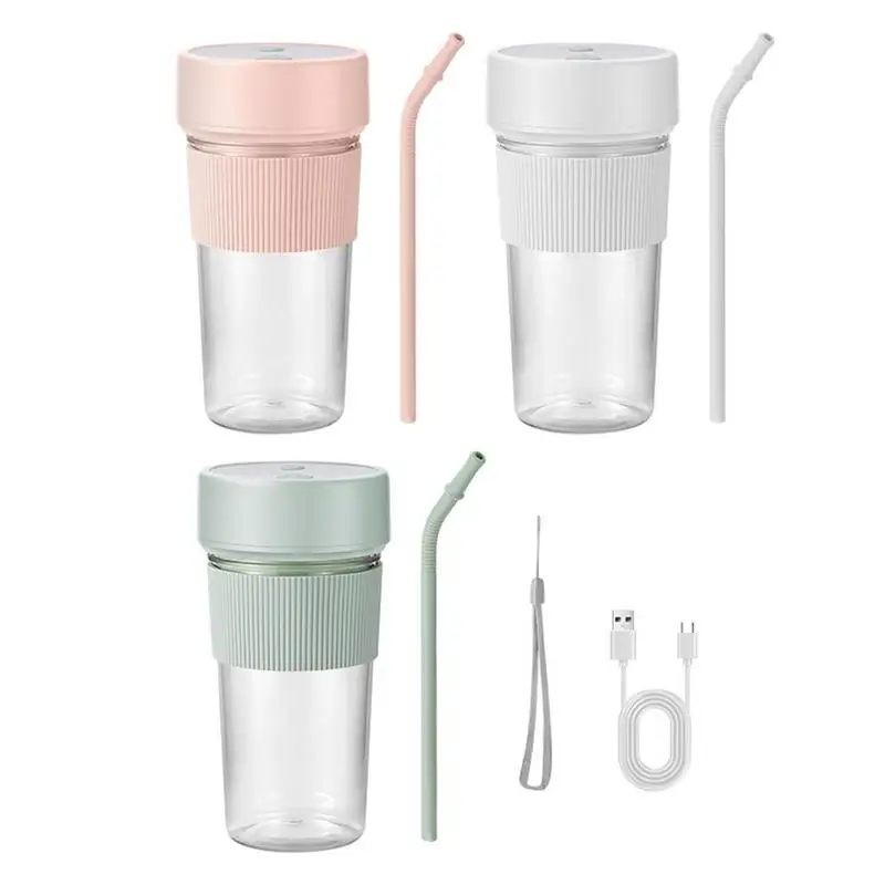 

Portable Smoothie Blender 350ml Rechargeable Mini Fruit Juice Mixer Straw Design Personal Size Blender For Smoothies And Shakes