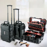Large Capacity Tool Box with Wheels Safety Instrument Toolboxs Waterproof Shockproof Toolbox Electrician Tools Case Hardcase 1