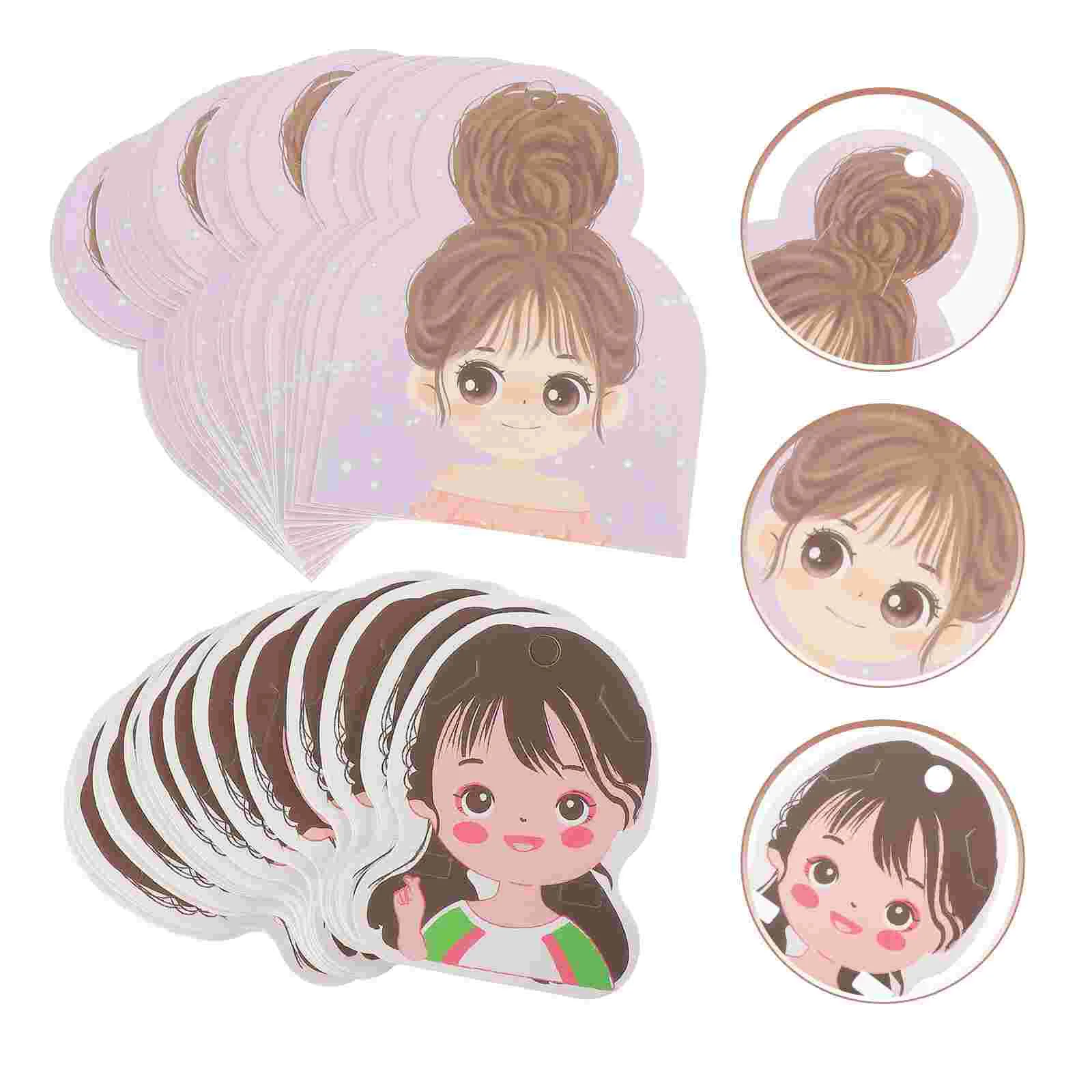 

100 Pcs Kraft Tags Hair Clip Display Cards Cardboard Clips Paper Pin Barrettes Accessories Child Holder Bow