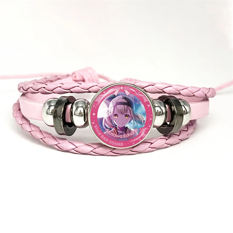 Project SEKAI Anime Leather Bracelets MORE MORE JUMP! Vivid BAD SQUAD Wonderlands×Showtime Leo/need Bangles Jewelry Gift 3