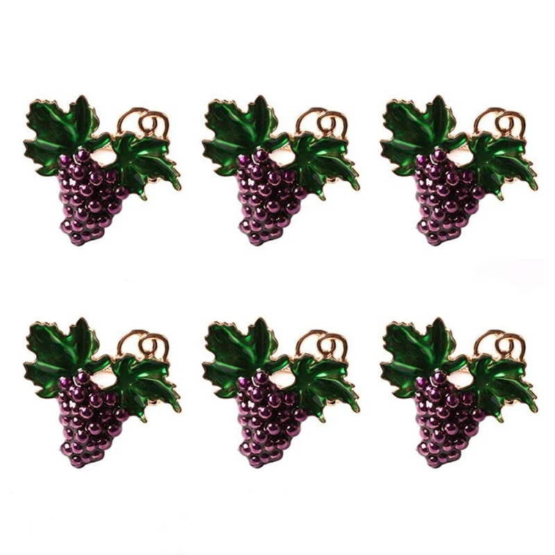 

HOT SALE Napkin Rings, Fruit Napkin Buckles, Grape Napkin Ring, Wedding Napkin Holder Ring,For Daily Family Gathering (6 PCS)