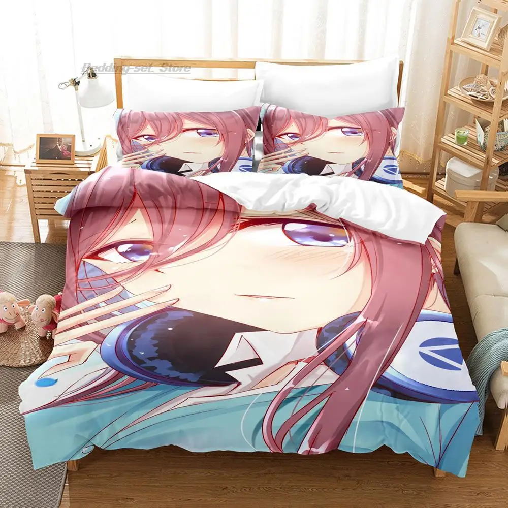 5-toubun no Hanayome Miku Nakano Anime Bed Sheet or Duvet