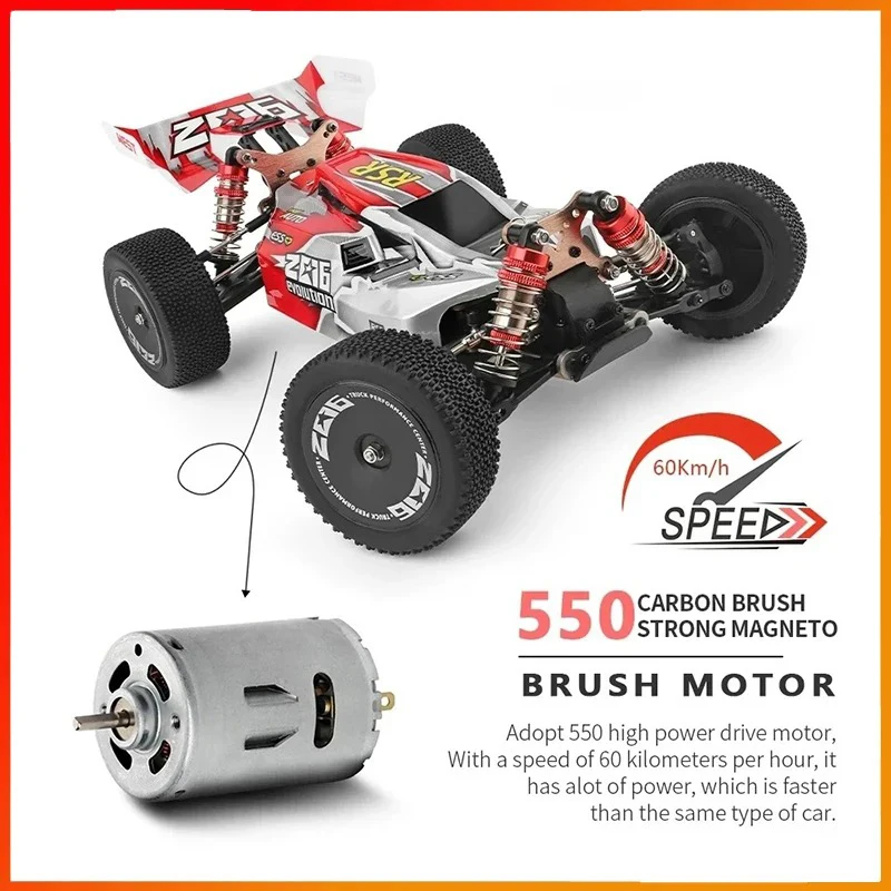 WLtoys 144016 Fast RC Cars 35KM/H OR 75KM/H 1/14 off Road 4WD Drift Toys,2.4G Remote Control Monster Truck for Adults and Kids 4
