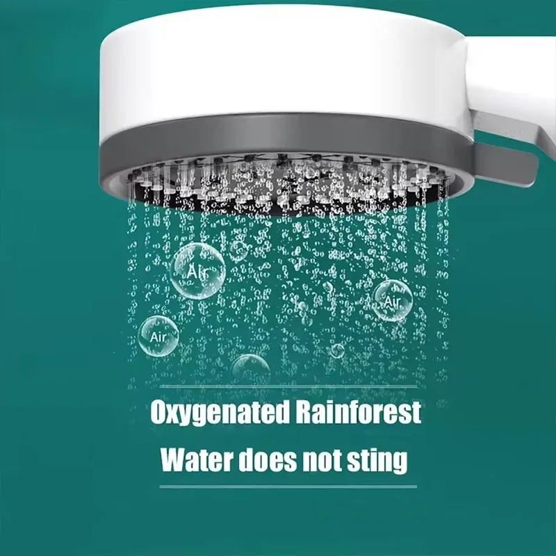 10 Mode Showerheads High Pressure Filter Showerheads One Touch Stop Bathroom Handheld Water Saving Sprayer Bathroom Accessories