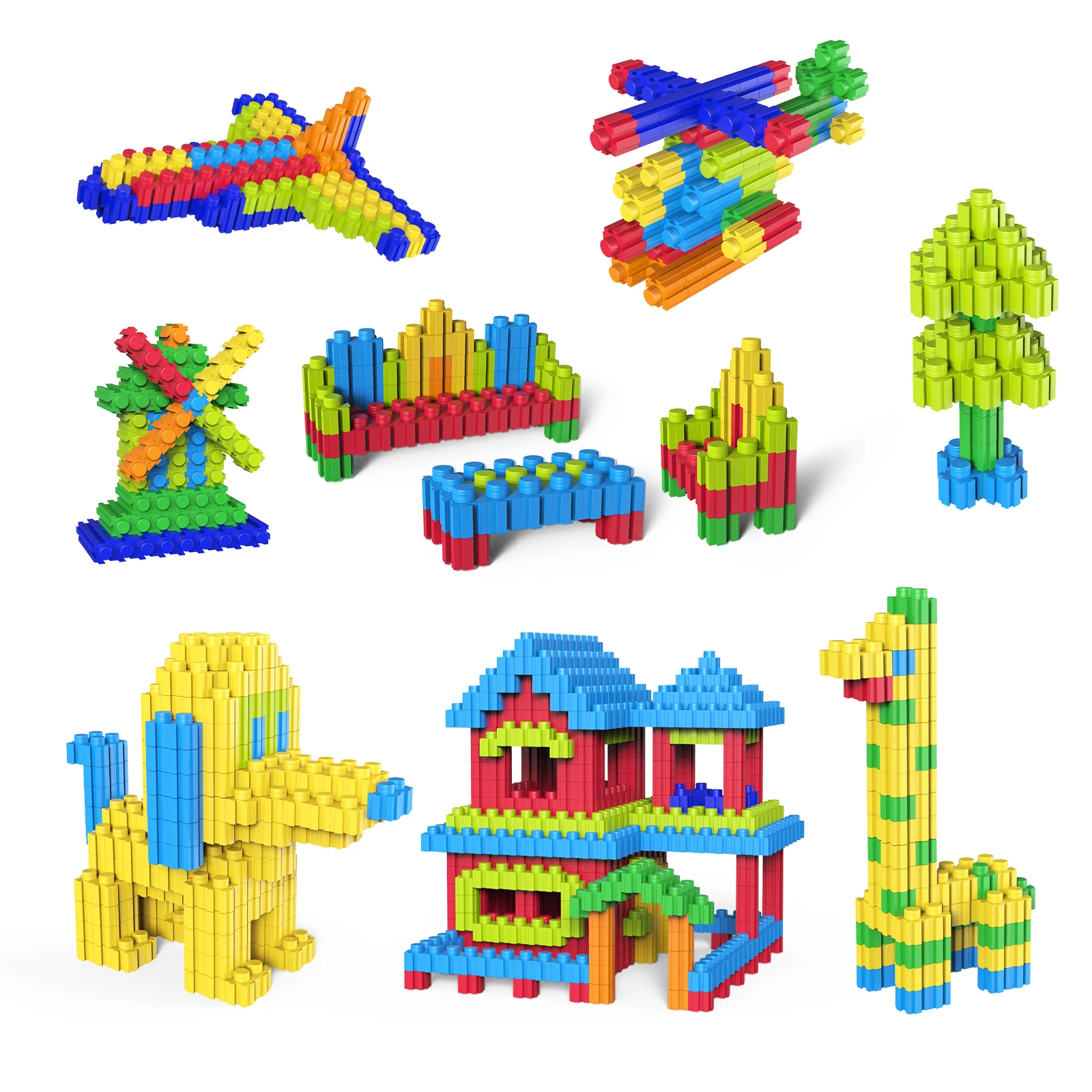 Diamond Block Assembly Toy, Large Particle Children'S Series Diy Bulk Kindergarten Desktop Puzzle, Boys And Girls Gift