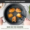 Elite Essential Smart Electric 6QT Skillet Pot,Sear Saute Stir-Fry and Cook Rice, Healthy Ceramic Nonstick and Dishwasher Safe P 6