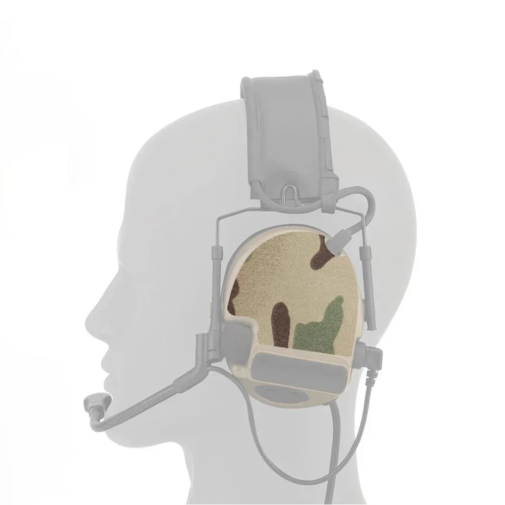 COMTAC Series Headset Sticker Camo Velcro Cable Storage 2-in-1 Magic Patch for ComTac (II/III/V/VI) Hunting Shooting Headphone