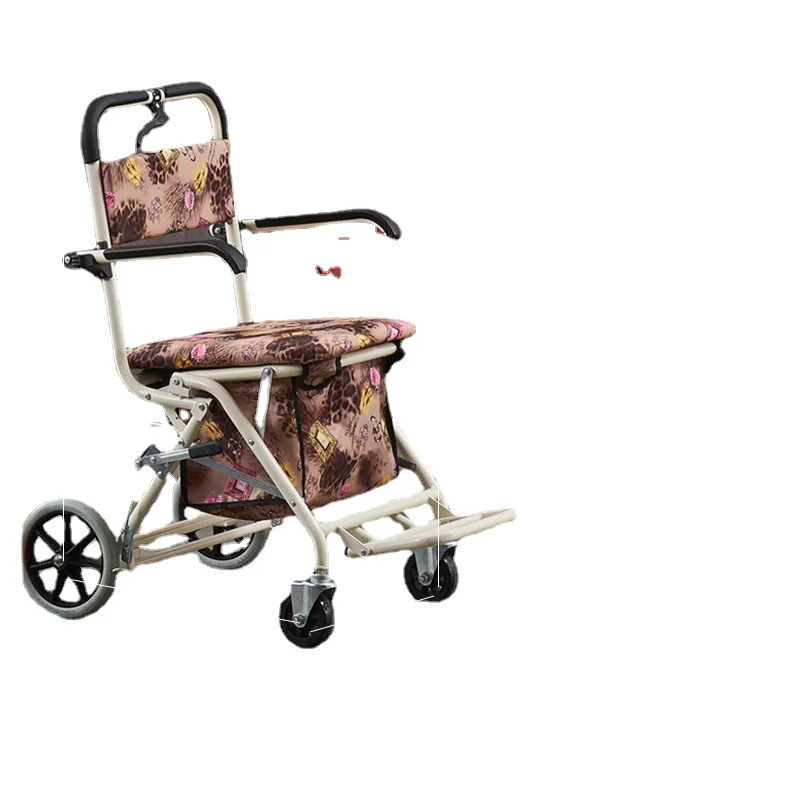 

middle The elderly can travel folding shopping cart can sit on a four-wheeled grocery suit 40-60kgwomen Walking Stick