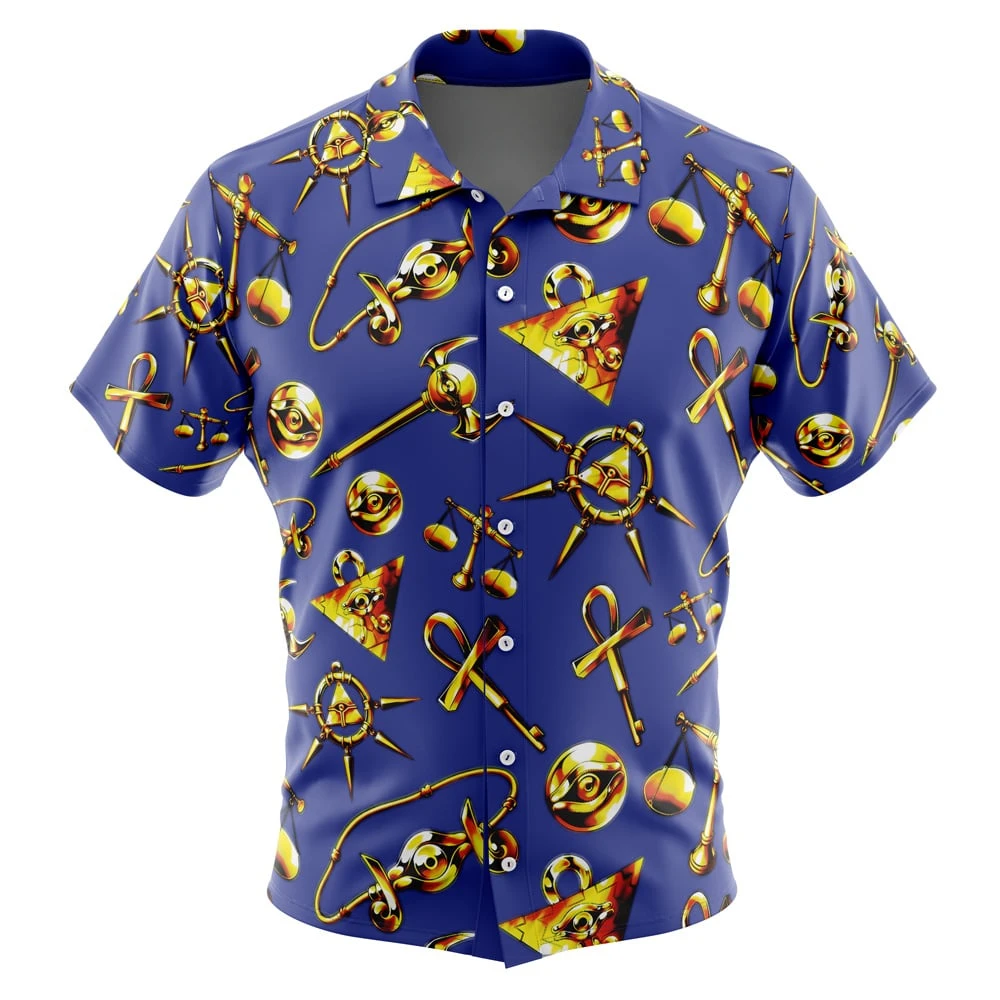 Tri Force Zelda Button Up Hawaiian ShirtFashion Trend Breathable Loose Versatile Casual Sports Summer Men 2