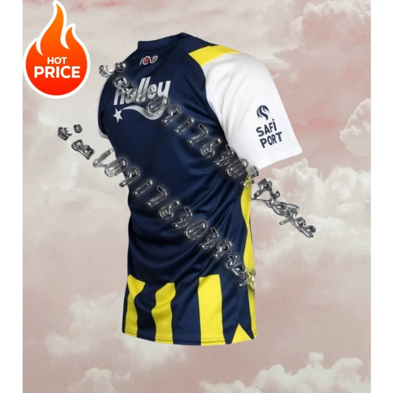 Home Jersey for Fenerbahce Men's Sports Casual T-shirt Children's Comfortable Breathable Trendy Top