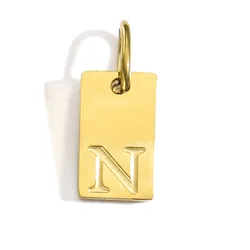 Gold Color Polished Stainless Steel Square Pendant for DIY Jewelry and Accessories (N)