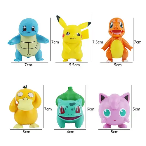 Pokemon Anime Action Figures Pikachu Toys Model Charmander Psyduck Squirtle Jigglypuff Bulbasaur Kawaii Collect Dolls Gift - Image 2