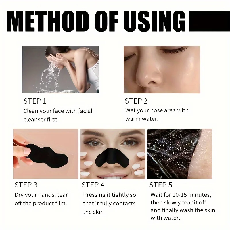 10/50/100 Pieces Blackhead Remover Patches Deep Cleansing - Effective Facial Cleansing to Absorb Facial Blackheads and Pores 4