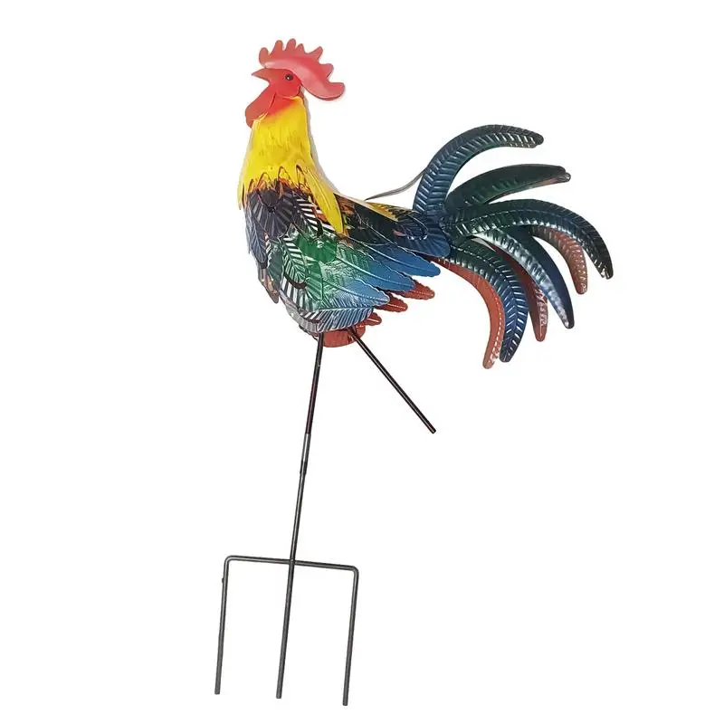 

Large Metal Rooster Garden Statues Decor Chicken Sculpture Figurines Metal Yard Art Sculpture Chicken Lawn Ornament For Outdoor