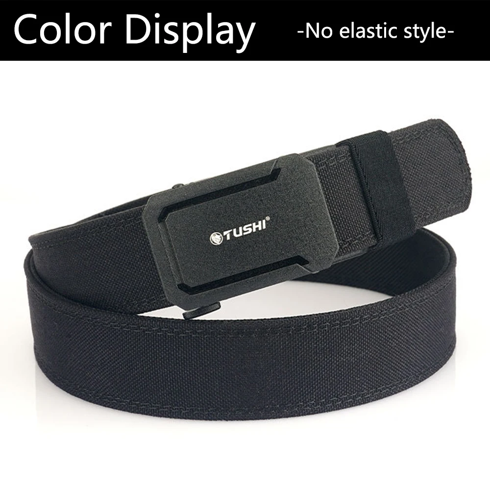 TUSHI Neuer Militärgürtel für Herren, robustes Nylon-Metall, automatische Schnalle, Polizeistand, taktischer Gürtel, Outdoor-Gürtel, IPSC-Zubehör – Detail 15