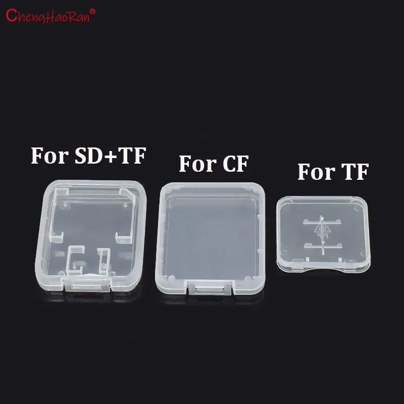 Caja de almacenamiento para tarjetas de memoria, caja de plástico transparente para cámara SD DSLR CF, caja de plástico para tarjetas TF, 10/20/30/50 Uds. 1