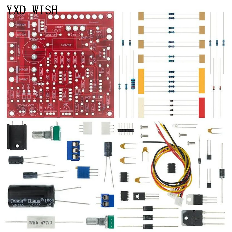 

Регулируемый источник питания, набор инструментов «сделай сам» для обучения школе, 0-30 в, 2mA-3A