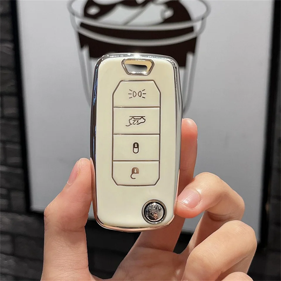 TPU Car Flip Key Case Cover Shell Fob For Jeep Renegade Compass 4 Button Folding Keyless Protector Accessories,key case,key case cover,car key shell,flip key fob shell