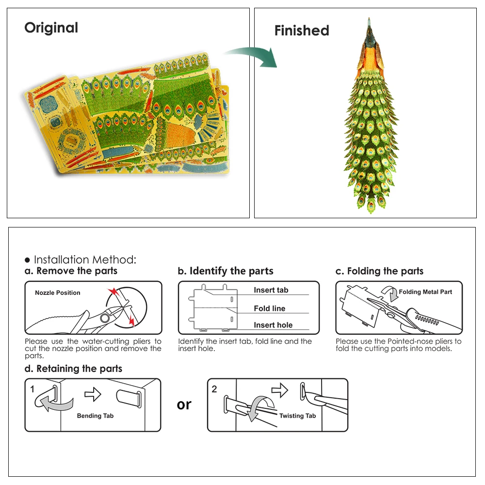 Piececool 3D 퍼즐 금속 모델 키트 다채로운 공작 장난감 성인용 DIY 퍼즐 조립 키트 최고의 생일 선물