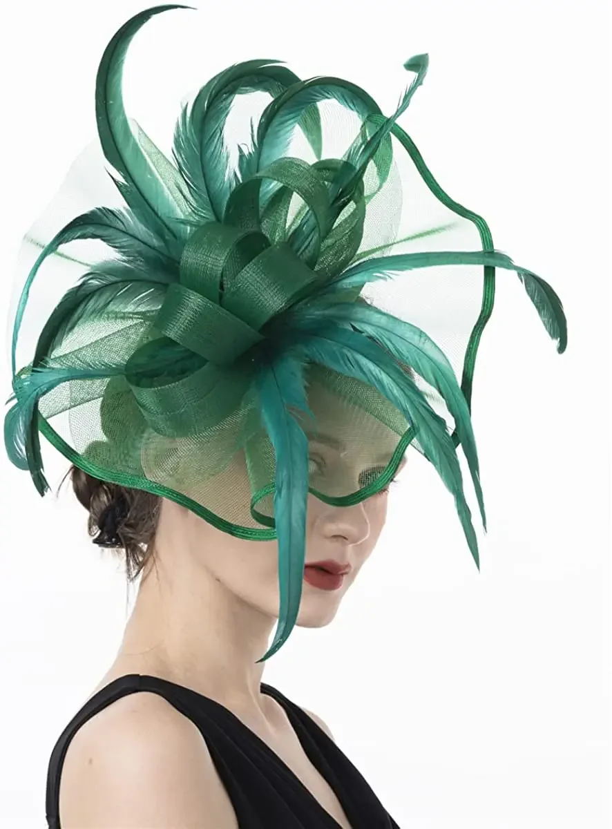 Cappello Fascinator Donna Grande Con Fiore E Fascia - Copricapo