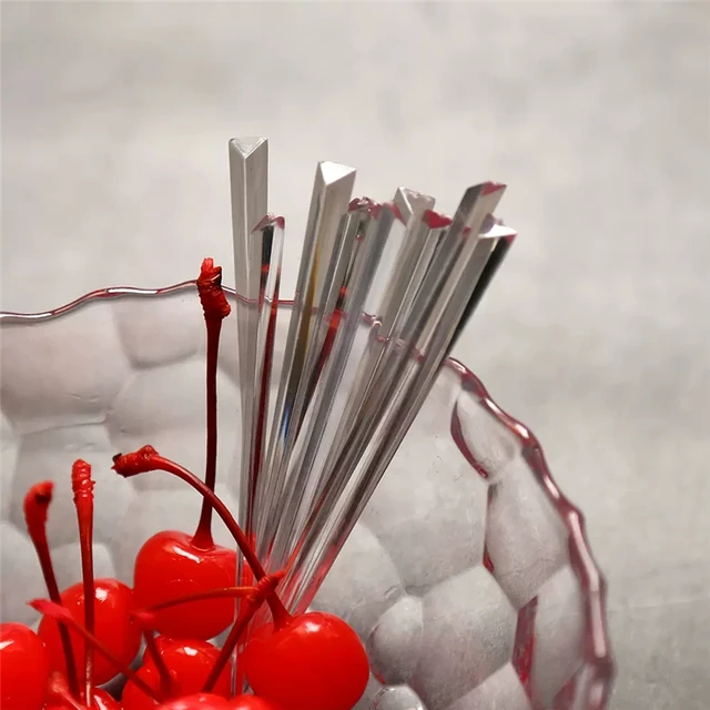 500Db 9 Cm -Es Ételek Válogatás Gyümölcs Nyárs Villás Botok Svédasztalos Cupcake Toppers Koktél Esküvői Fesztivál Party Dekoráció - Image 5