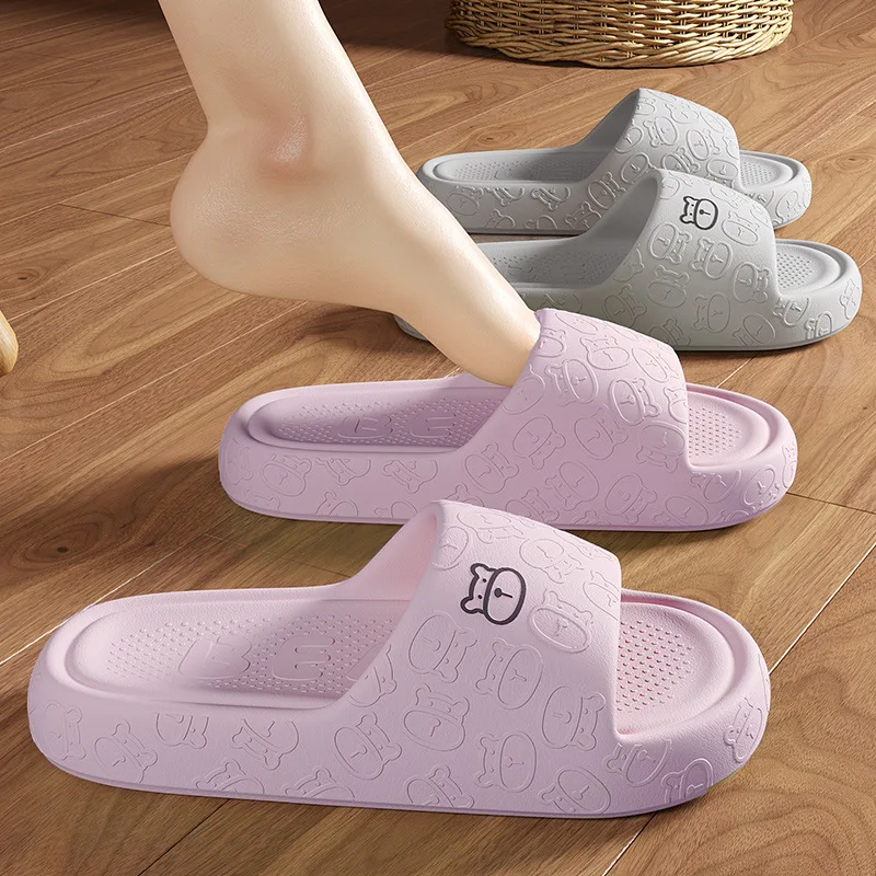 Anti Slip Slippers para Mulheres, Chinelos Externos, Banheiro, Interior, Casa, EVA, Antiderrapante, Legal, Verão, Novo