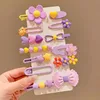 Children's Flower Hairpin Cute Baby Does Not Hurt The Hair Bb Clip Hairpin Girl Cartoon Broken Bangs Clip Little Girl Headdress 4