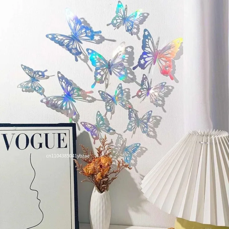 Elegant Decorative 3D Butterfly Decals for Gift Wrapping & Home Decor