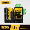 Dewalt DW089LG 3 Sides*360 Degree Vertical 12V Lithium Battery 12 Lines Laser Level Horizontal Green Light Level Meter Outdoor 1