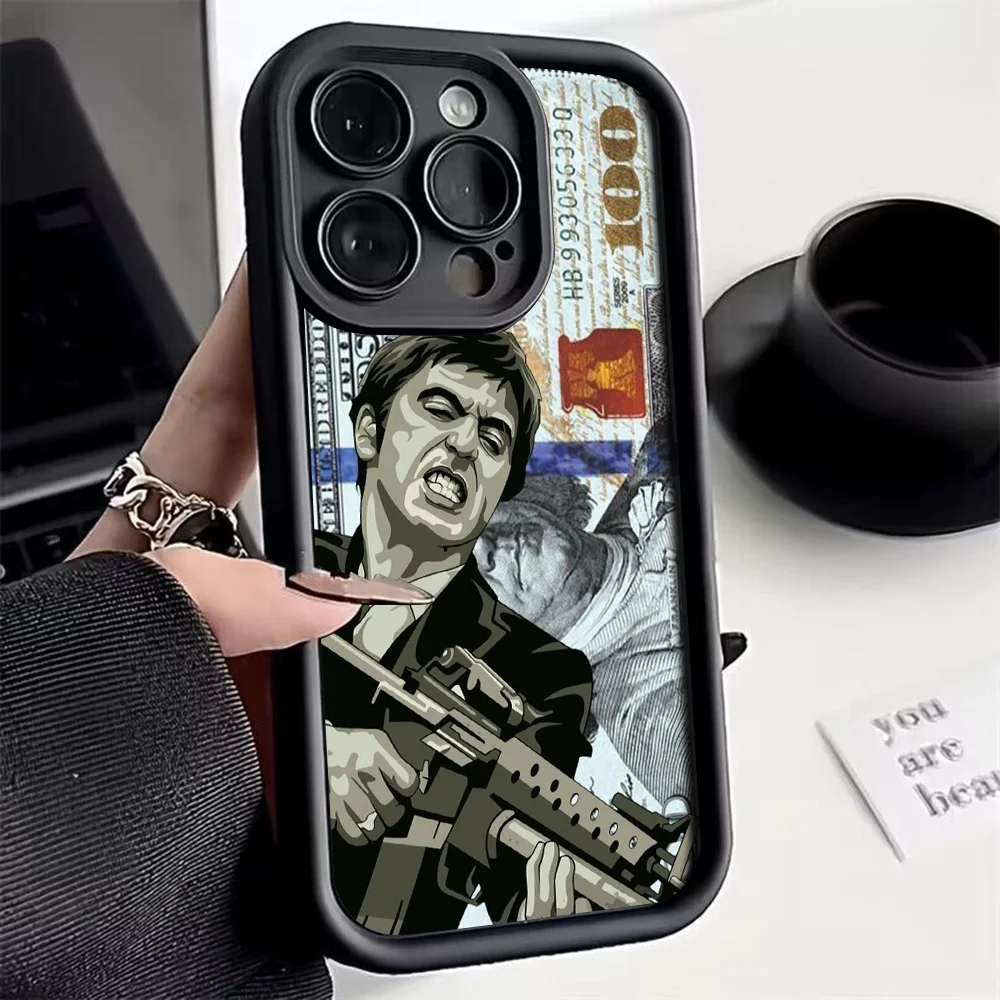 Stylish Scarface-Themed Soft TPU Phone Case – Versatile Back Cover for Various iPhone Models