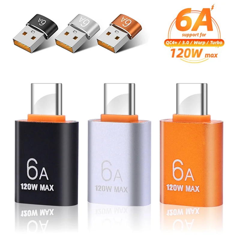 1/3Pcs 6A Type C To Usb 3.0 Otg Adapter Usb C Female To Usb Male Data Converter For Macbook Pro Samsung Xiaomi Usb C Connector