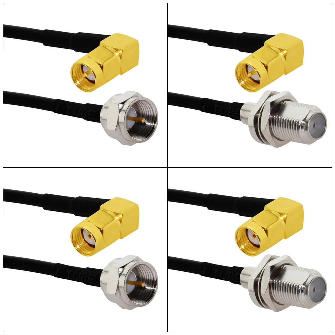RF Connector Adapter 1pc SMA RF/RP Male/Female to F Plug Jack Pigtail Cable RG174 20cm/30cm/50cm SMA to F RF Coax Adapter