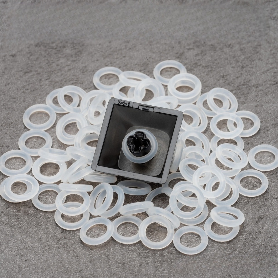 120pcs Keycap Noise Reduction and Silencing Pad for Mechanical Keyboard DIY Keycap Shock and Noise Reduction Silicone Ring