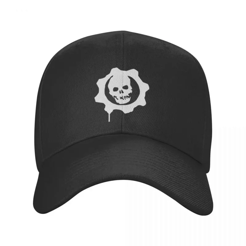 

Custom White Skeleton Skull Baseball Cap Women Men Breathable Gear Trucker Hat Streetwear