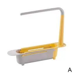Expandable Kitchen Sink Organizer and Storage Basket (Orange)