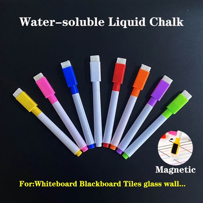 WatersolubleChalkMarkerforChalkboardWhiteboardNondustErasable
