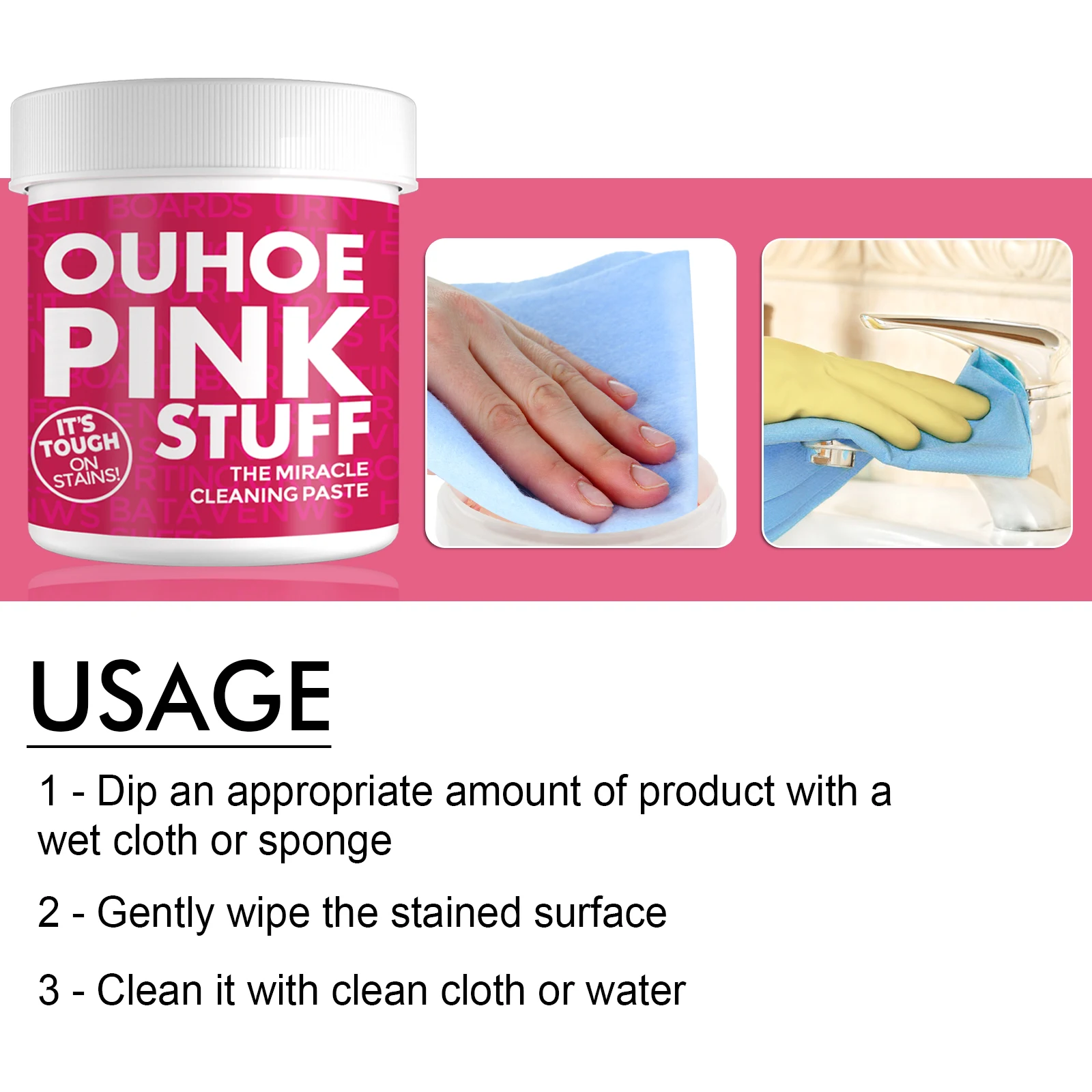 110g Kitchen Cleaner Household Kitchen Cleaning Gadget Cooking Bench Range Hood Cleaning removes heavy oil stains