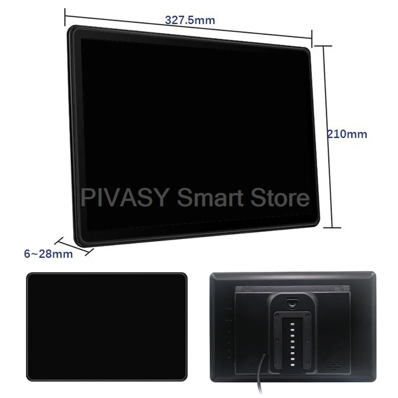 Portable Mini TV 14" Car Headrest Monitor Display IPS Android 2G+32G HD Touch Screen WIFI Car Rear Seat Movie Music Video Player