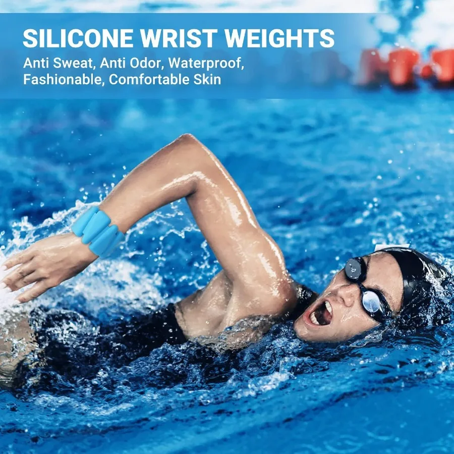 Wrist Weights Set of 2, Adjustable Silicone Weight Bracelets for Women & Men, Wearable Ankle/Wrist Weights Suitable for Yoga, Da