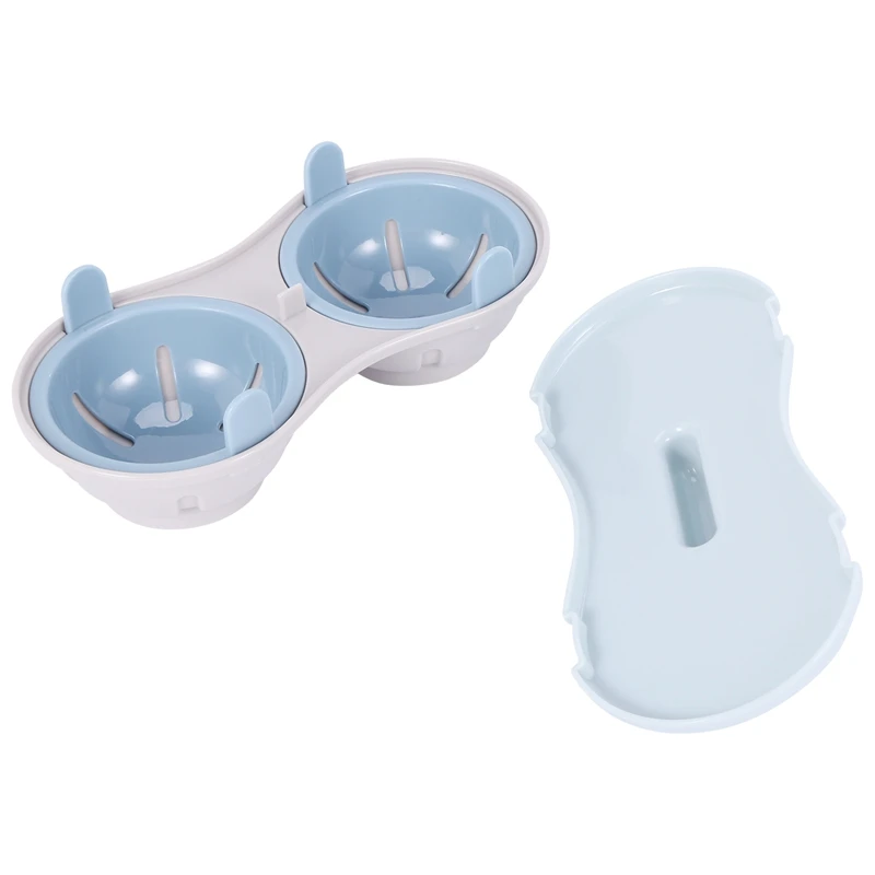 Microwave Egg Poacher Cookware Double Cup Dual Cave High Capacity Design Egg Cooker Ultimate Collection Poaching Cups Microw
