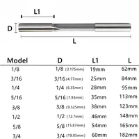American made machine reamer H7 HSS straight shank reamer 1/8 3/16 1/4 5/16 3/8 1/2 5/8 3/4, Chucking Machine Cutter Tool 2