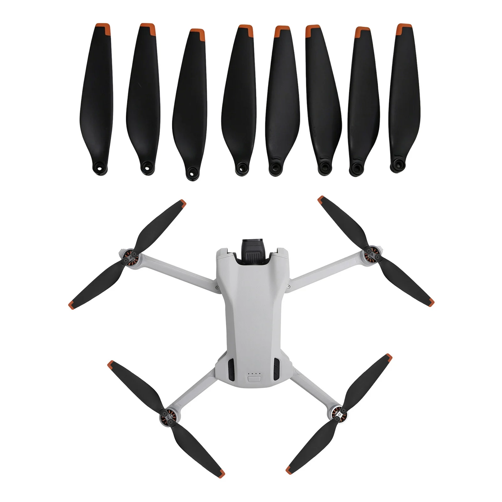 8pcs Spare Propeller Drone Accessory Low-Noise Propeller Blade Spare Parts Mini Propellers with Screw Accessories for Mini 3