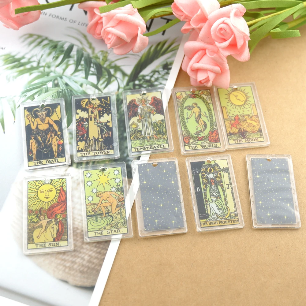 Cute Tarot Charms for Earring Bracelets Jewelry Making DIY Pendants Wholesale Bulk - 2