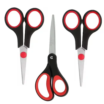 Set di 3 Forbici da Ufficio con Impugnatura Ergonomica per Studenti, Forniture per Casa e Ufficio, Strumento Manuale per Sartoria e Laboratorio