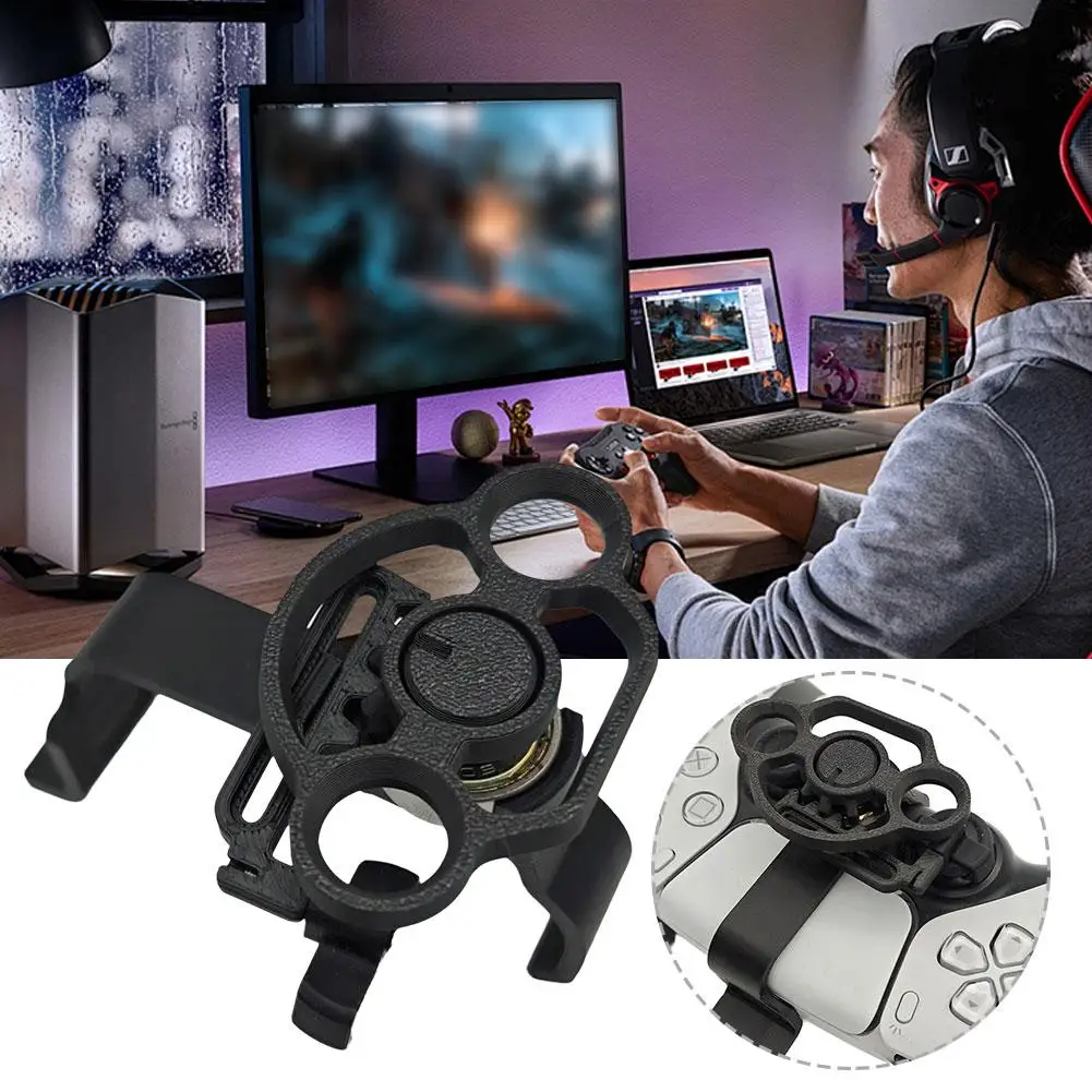 게임 컨트롤러 미니 스티어링 휠 액세서리, PS5 및 PS5 슬림 조이스틱 시뮬레이터 핸들 스티어링 보조 액세서리