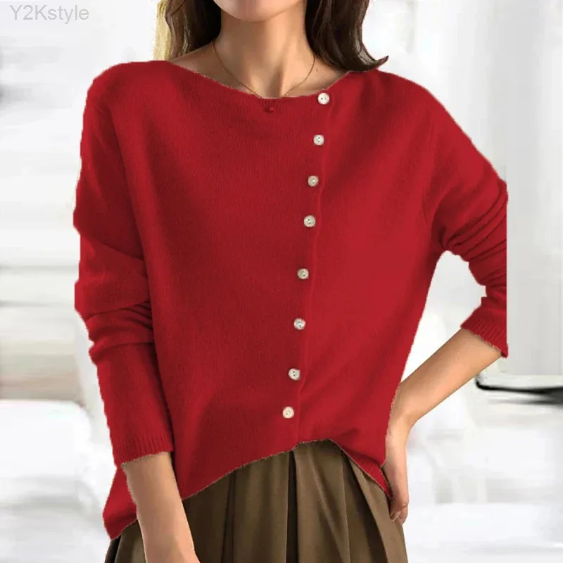 2024 Spring Autumn Knitted Sweater Women Vintage Single-breasted Cardigans For Women Basic Knitwear Small Coat 5