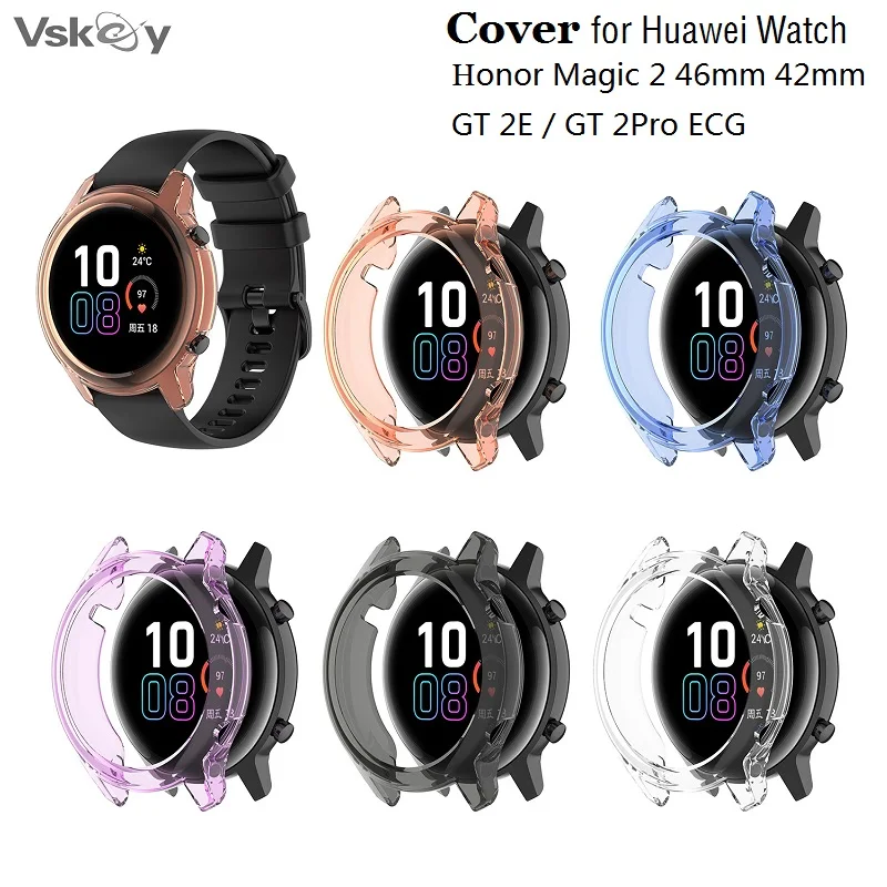 

10PCS Smart Watch TPU Case for Huawei Honor Magic 2 46mm 42mm GT 2E Shock-Proof Soft Protective Cover GT2 Pro Bumper Shell