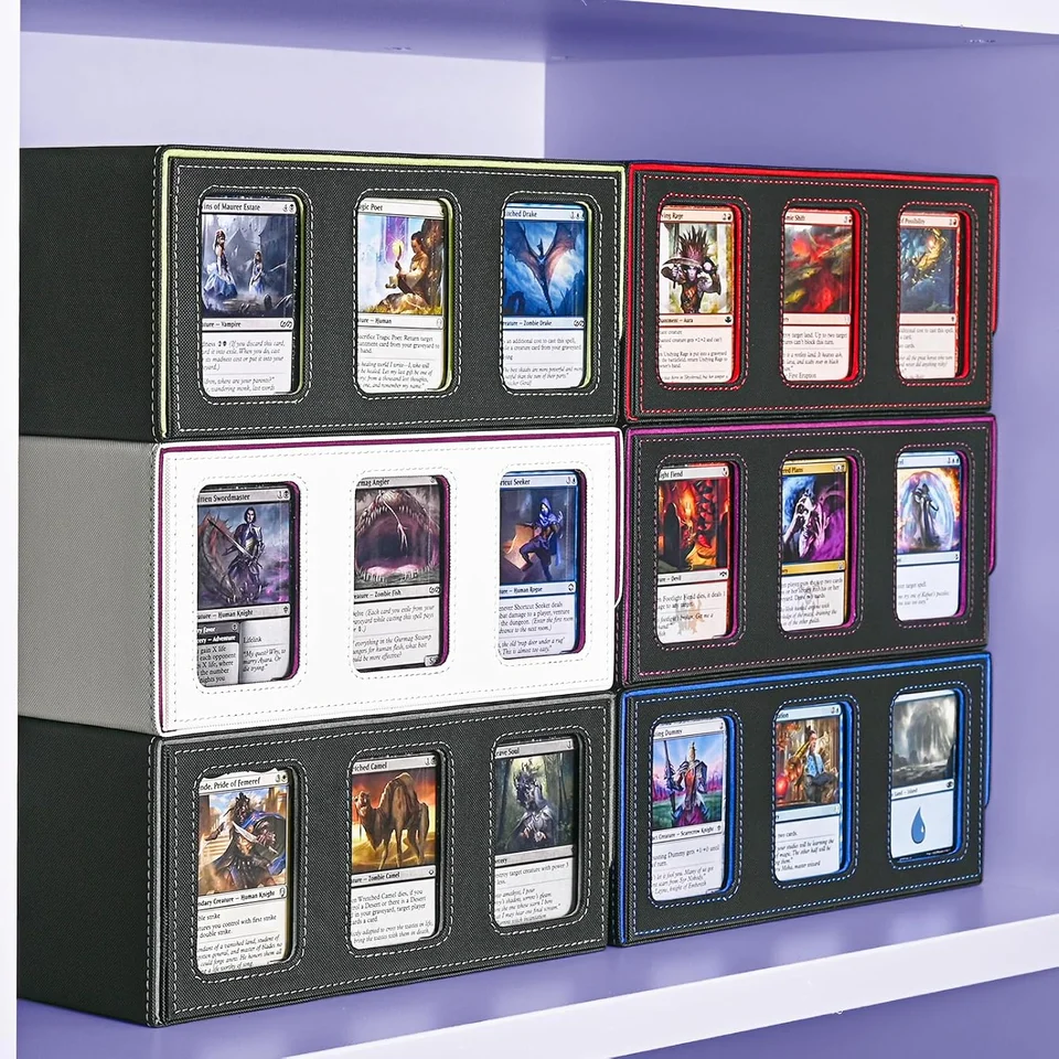 Card Storage Box for Trading Cards, 1800+ Commander Deck Box with Display Window,fits for Magic TCG PTCG Sports Cards