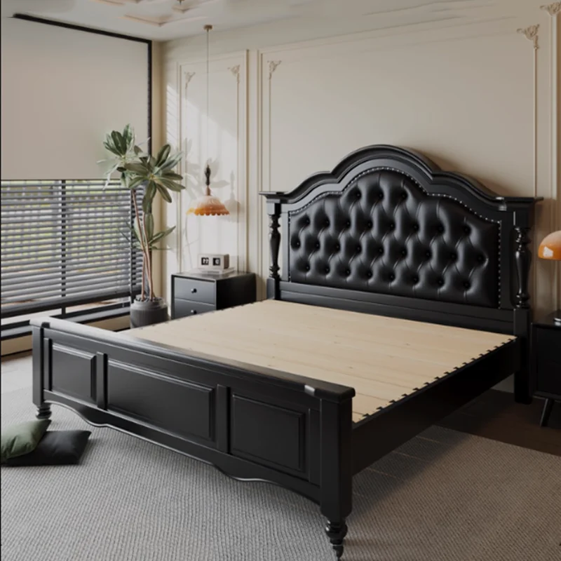 Letto di design in legno king size con struttura da pavimento - immagine 4