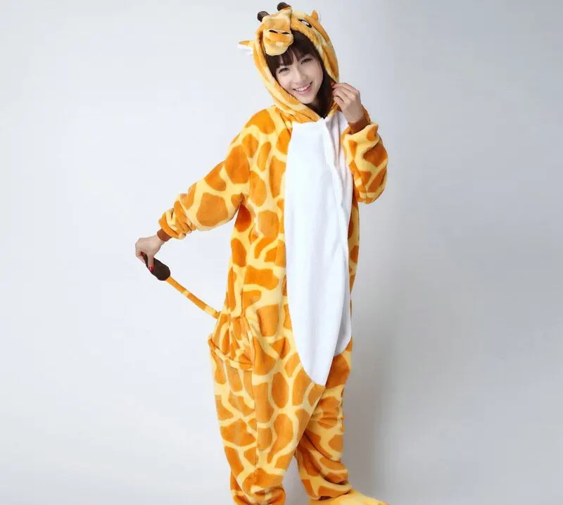 Giraffe Onesies Jumpsuit Anime Adult Cosplay Halloween Fawn Costumes Xmas Carnival Funny Children Pajamas Kigurumi